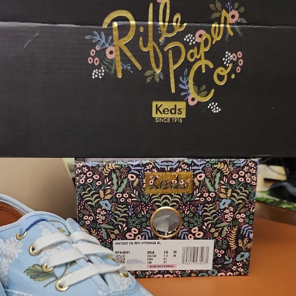 Keds Blue - Rifle Paper Co - Sneakers with Floral Design